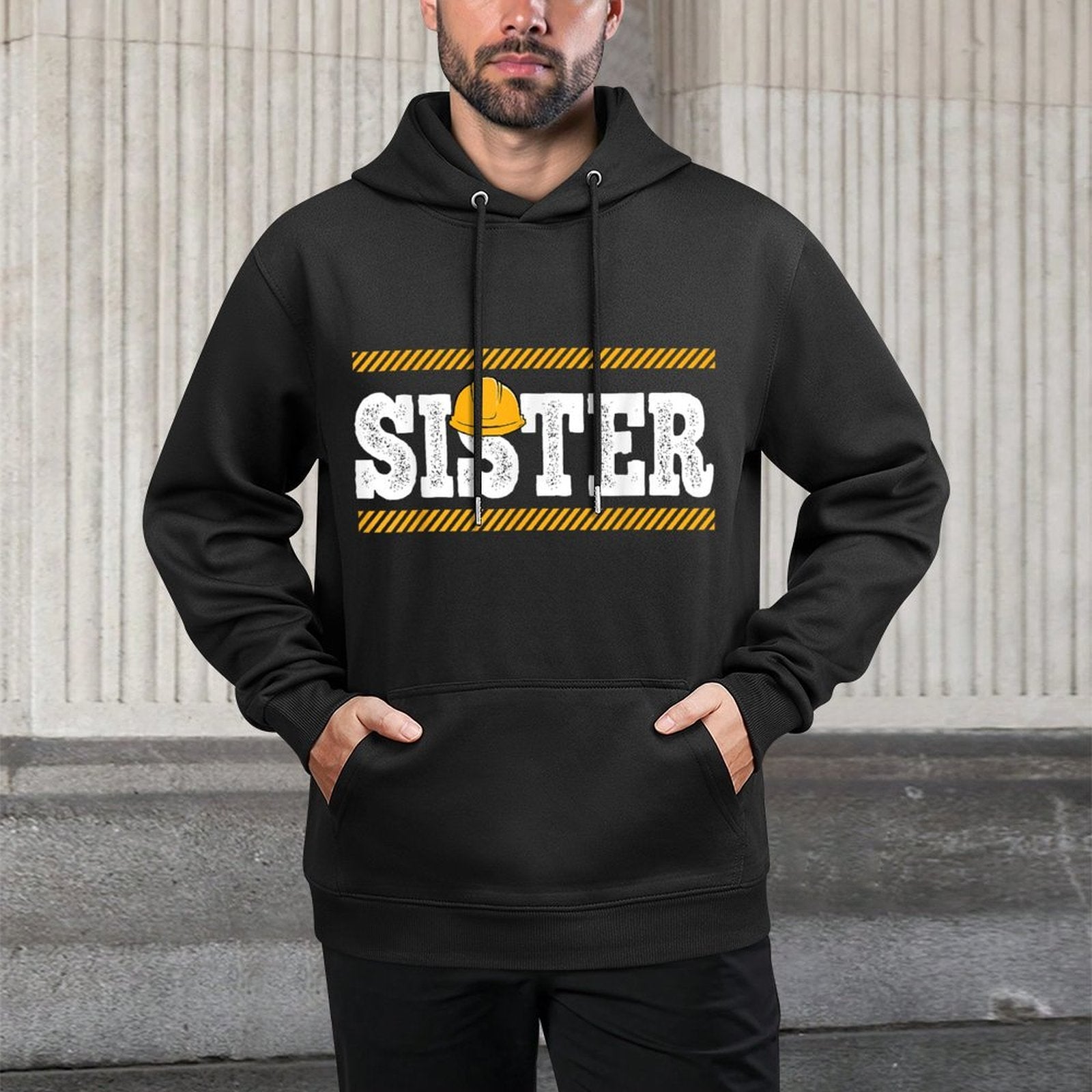 Funny Sister Construction Excavator Kids Boy Matching Family Moisture-Wicking Hoodie