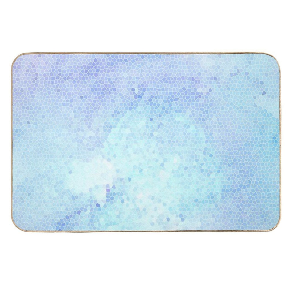 Periwinkle Modern Mosaic Durable Bath Mat