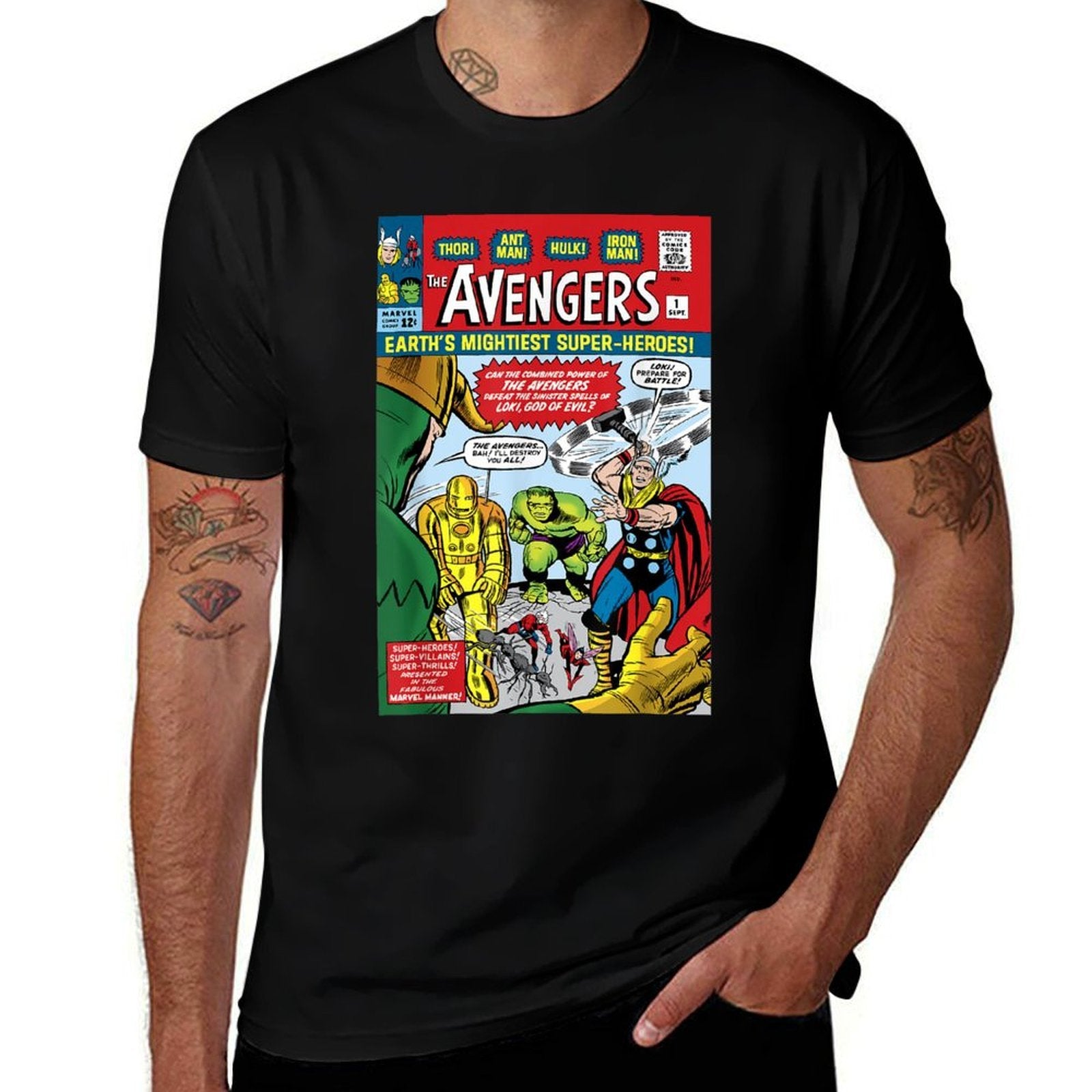 Marvel Avengers First Issue Comic Cover  Eco-friendly Material T-Shirt