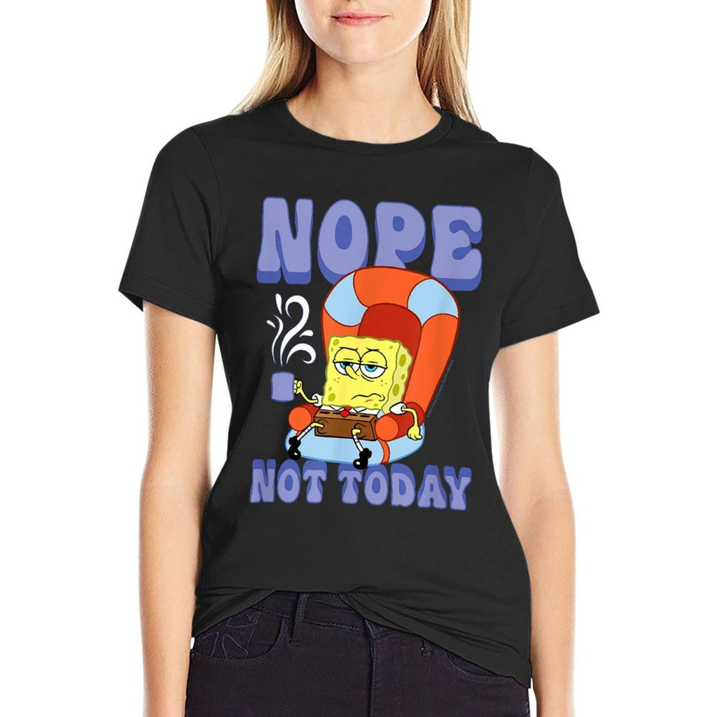 Nickelodeon SpongeBob SquarePants Nope Not Today  Tagless Design T-Shirt