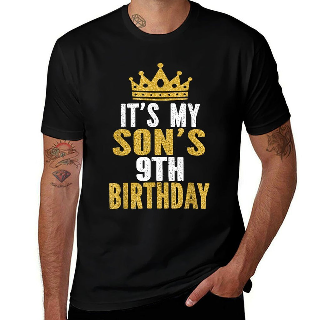 It's My Son's 9th Birthday 9 Years Old Boy  Polyester Blend T-Shirt