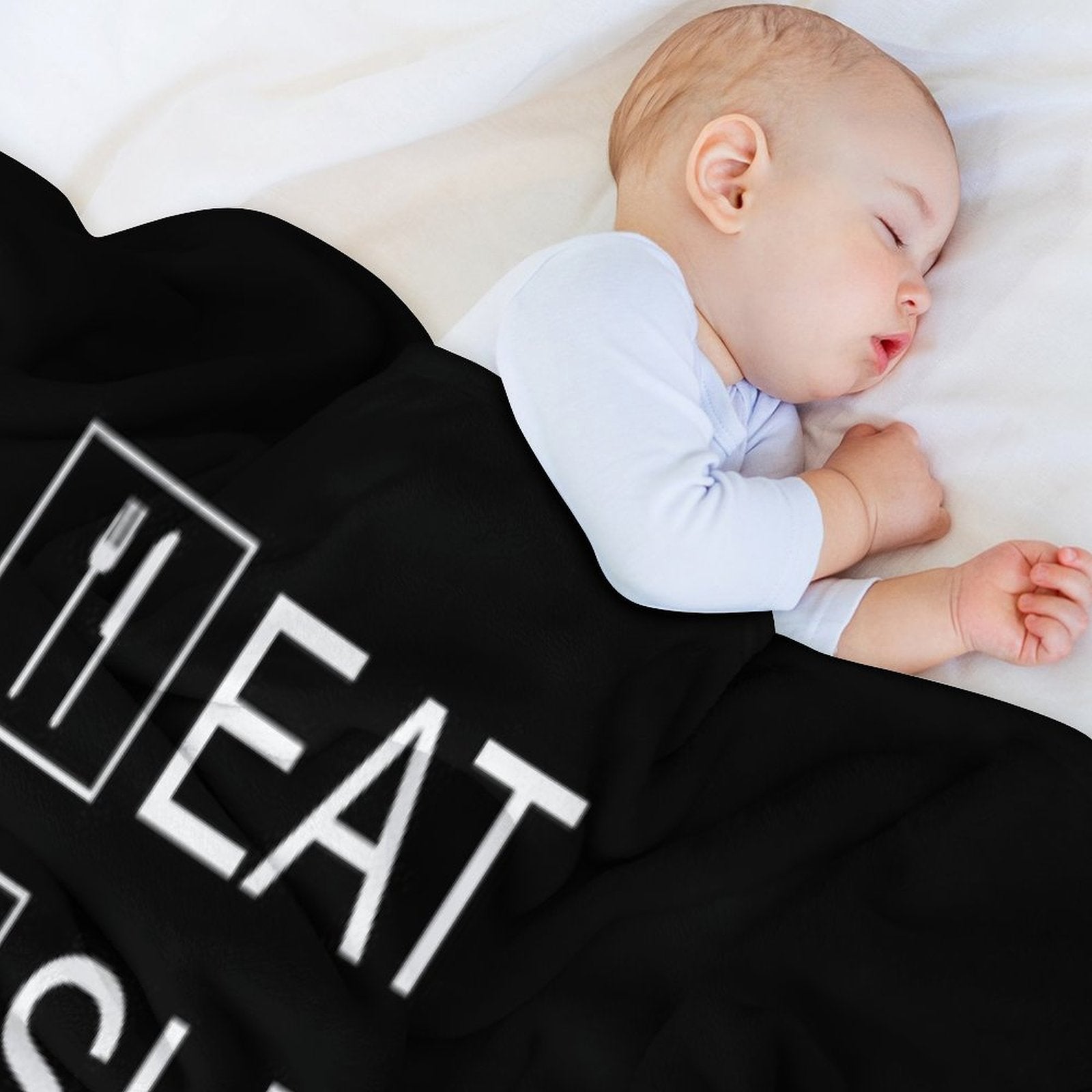 Eat Sleep Geometry Dash Repeat Coloured Compact Throw Blanket
