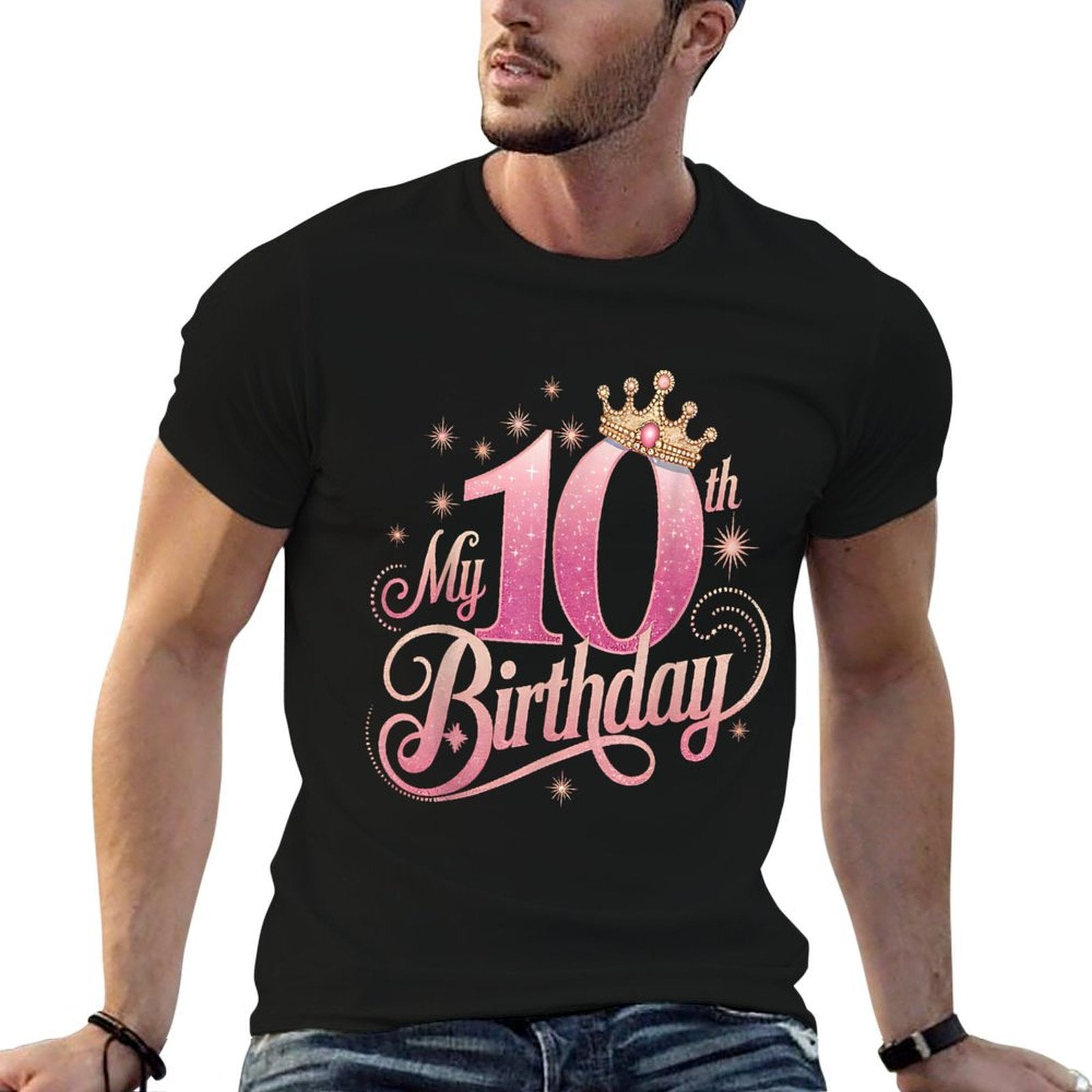 Girls 10th Birthday Shirt for Girls 10 Year Old Birthday  Tagless Design T-Shirt