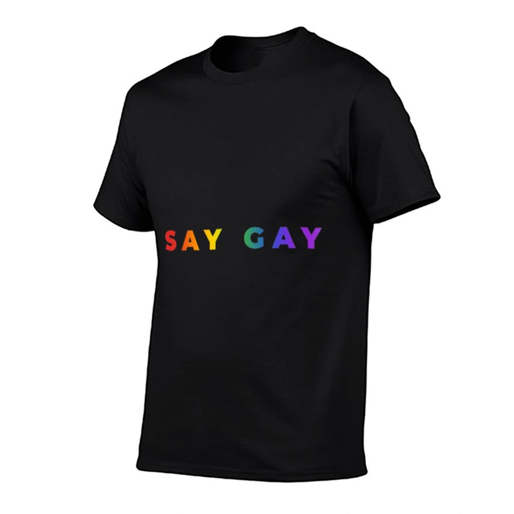 Small Say Gay Rainbow Subtle Pride Florida Equality LGBTQ  Versatile T-Shirt