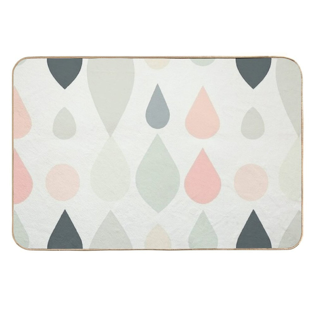Minimalist Pastel Geometric Art  Non-Slip Bath Mat