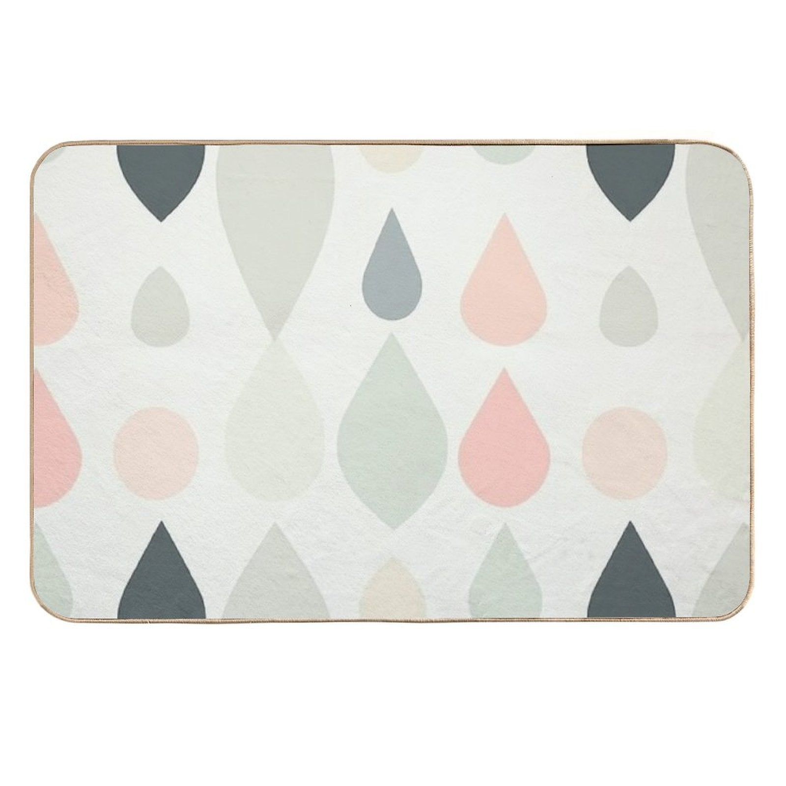 Minimalist Pastel Geometric Art  Non-Slip Bath Mat