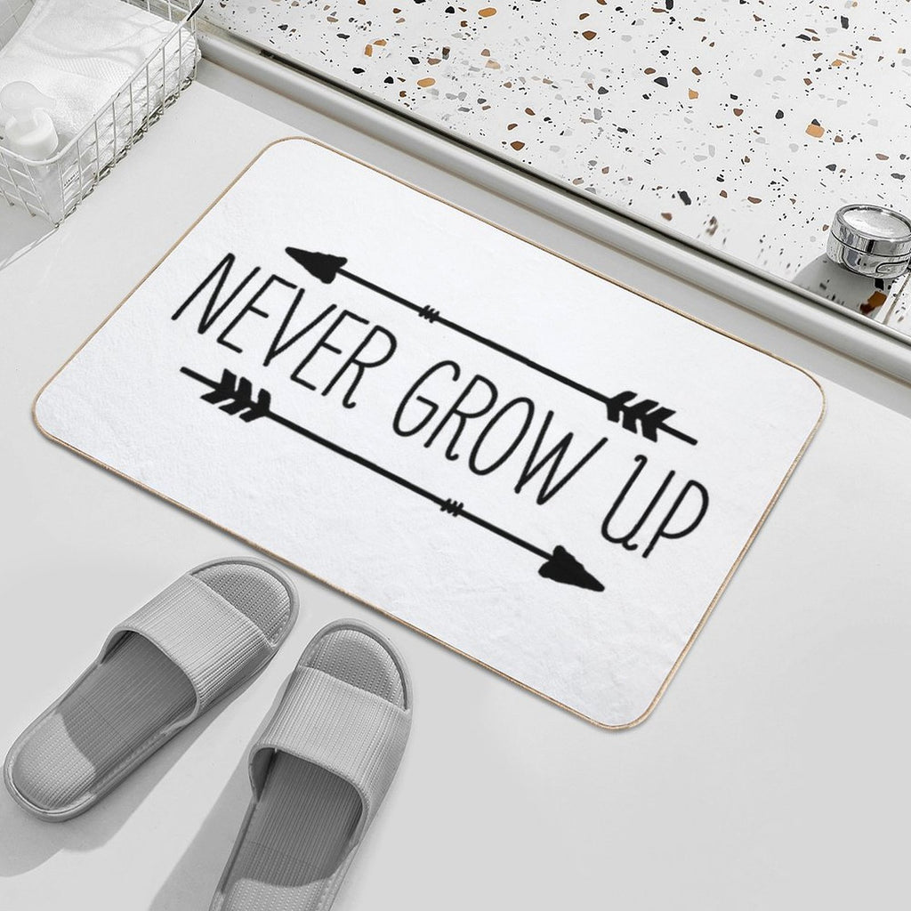 Never Grow Up  Repositionable Bath Mat