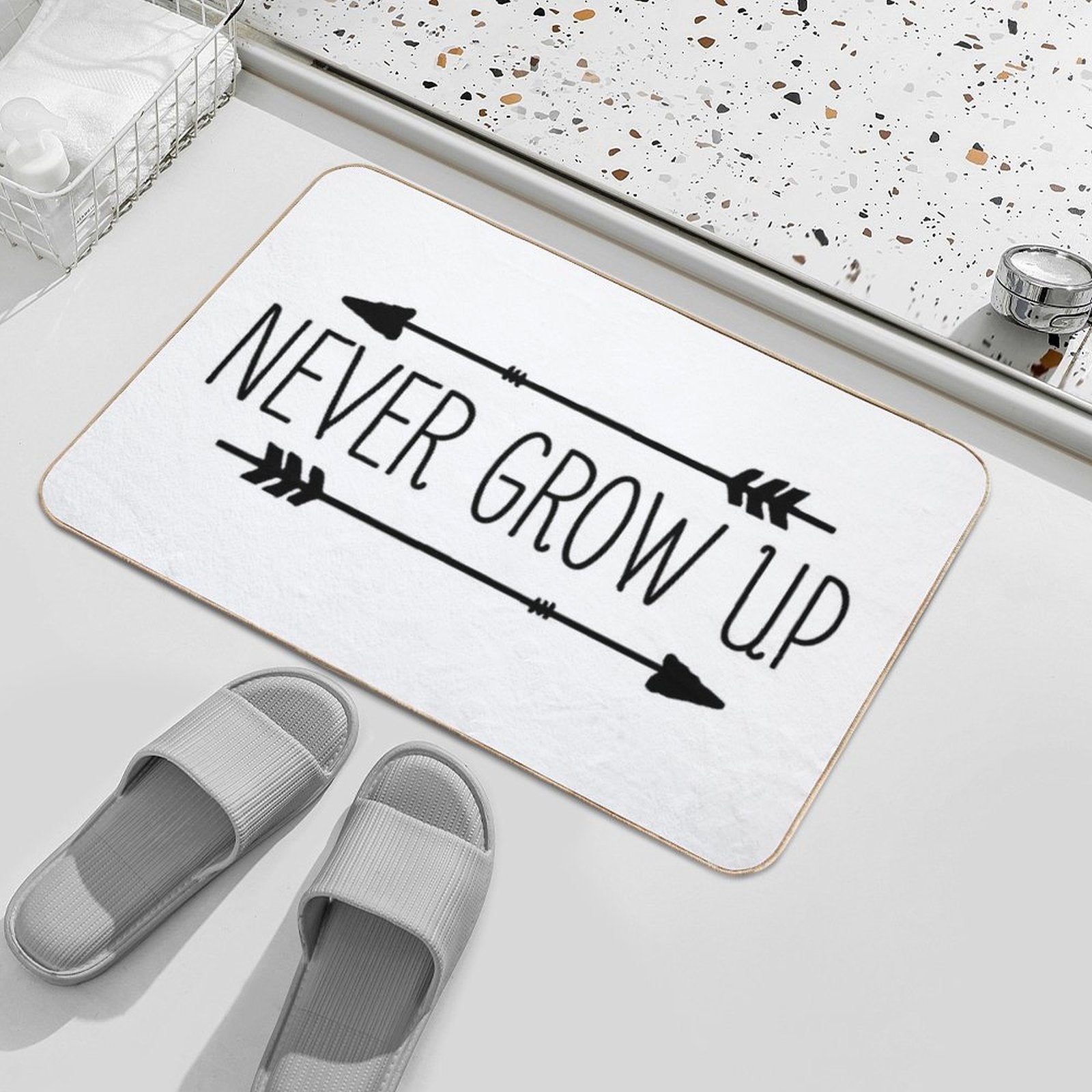 Never Grow Up  Repositionable Bath Mat
