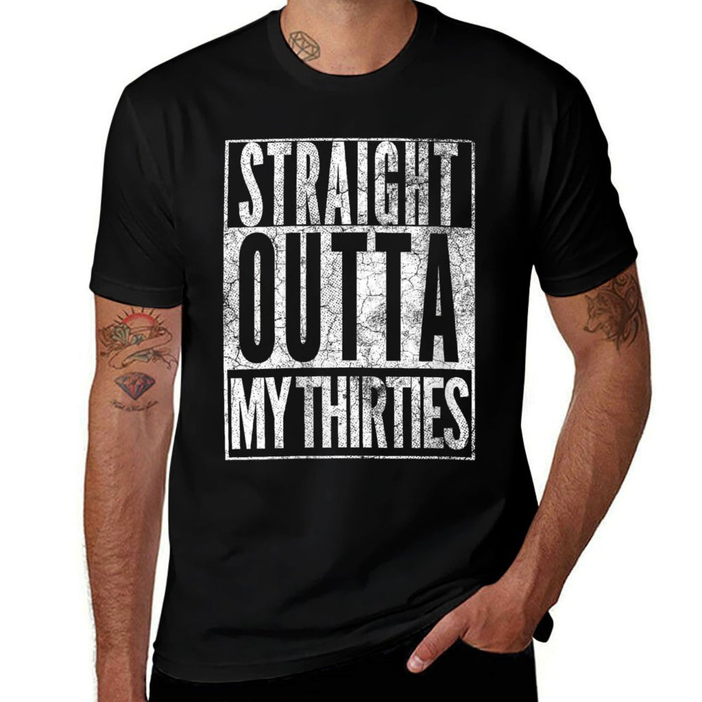 Womens 1985 Straight Outta My Thirties 40th BIRTHDAY Gift 40 Years  Cotton T-Shirt