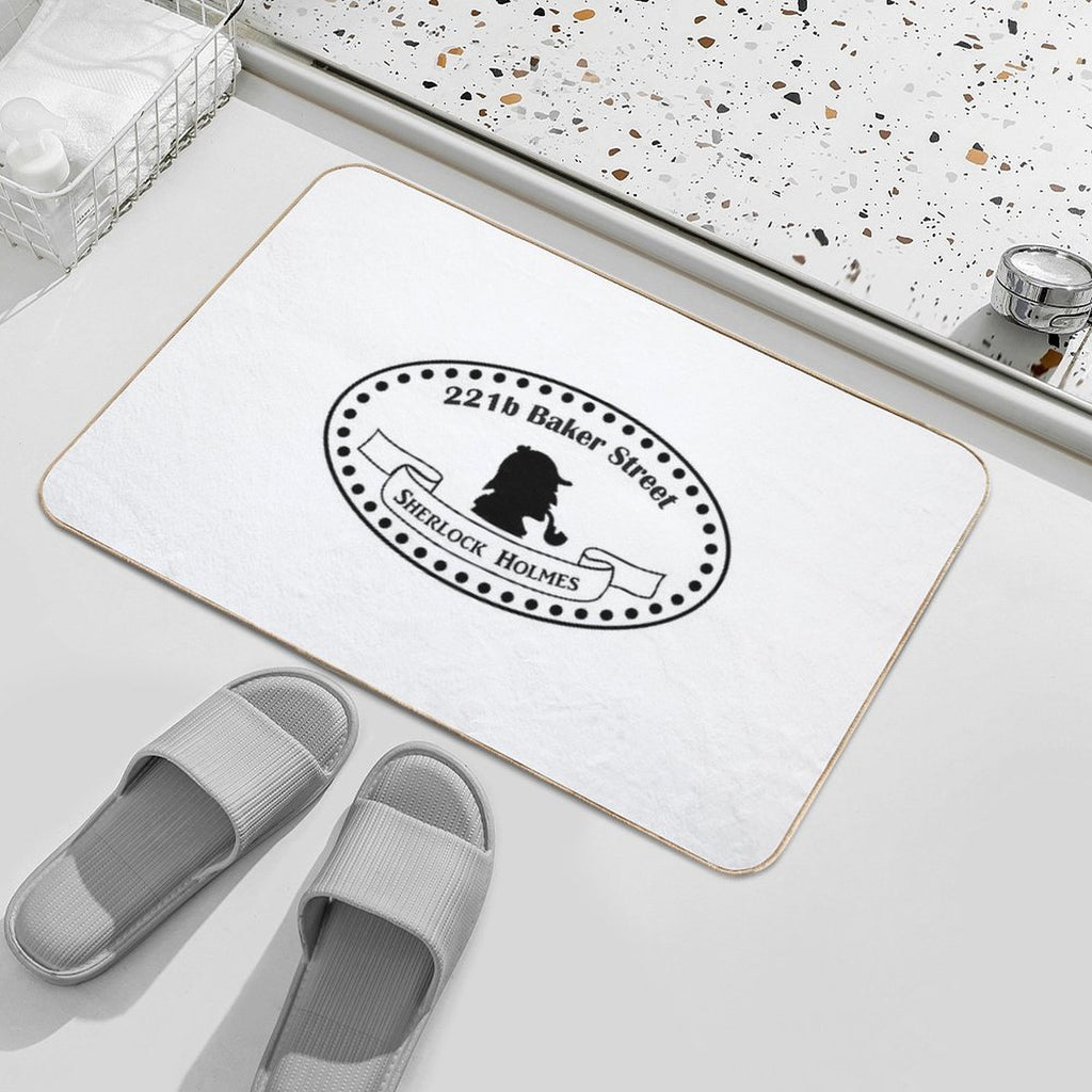 221b Baker Street Sherlock Holmes. BBC TV Show. Sherlock Design  Fade-Resistant Bath Mat