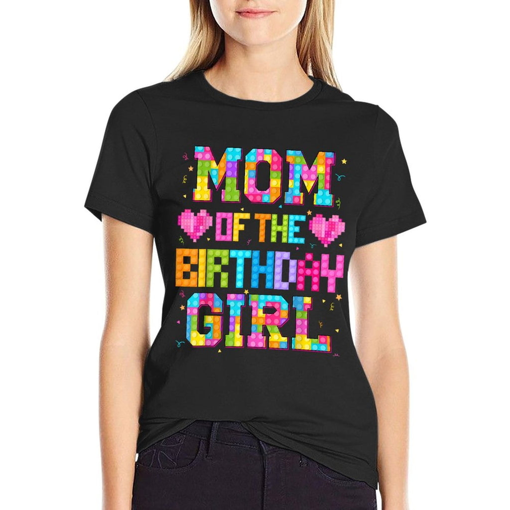 Mom And Dad Of The Birthday Girl Build Brick Family Matching  Lightweight T-Shirt