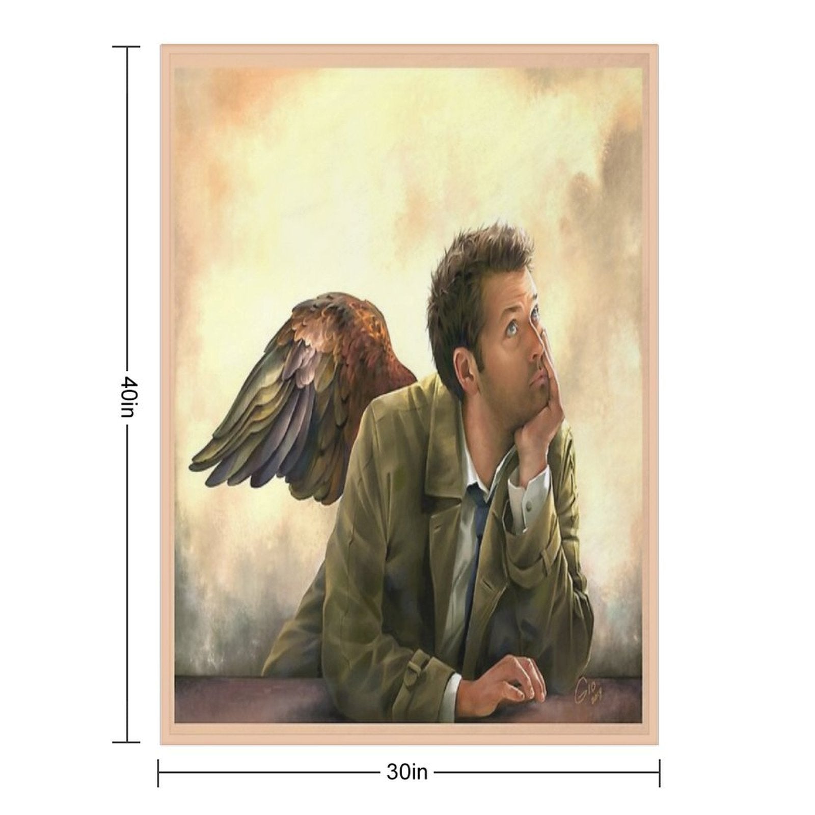 Castiel Renaissance Style Wrinkle-free Throw Blanket