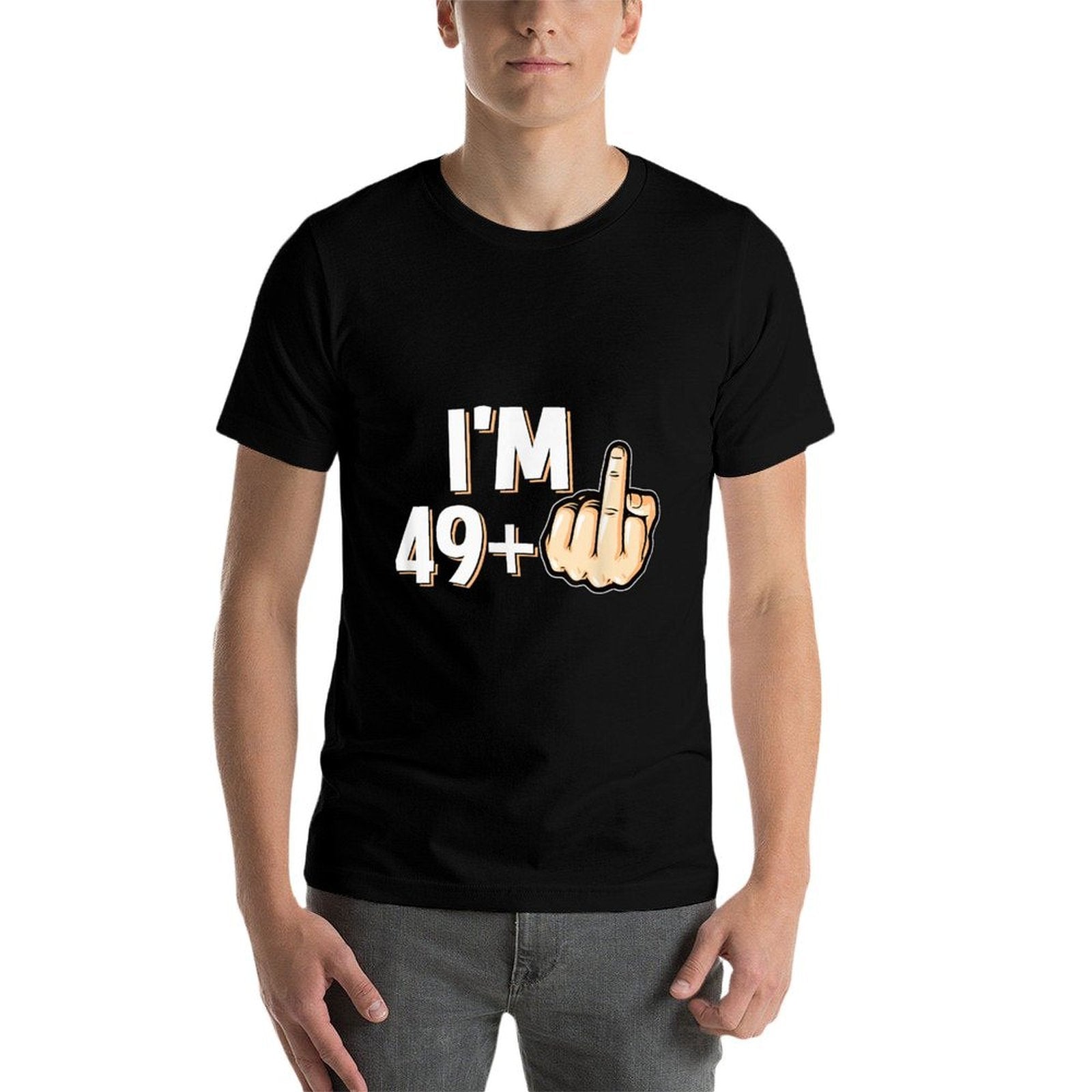 I'm 49 Plus F You Middle Finger Funny 50th Birthday  Vintage-inspired T-Shirt