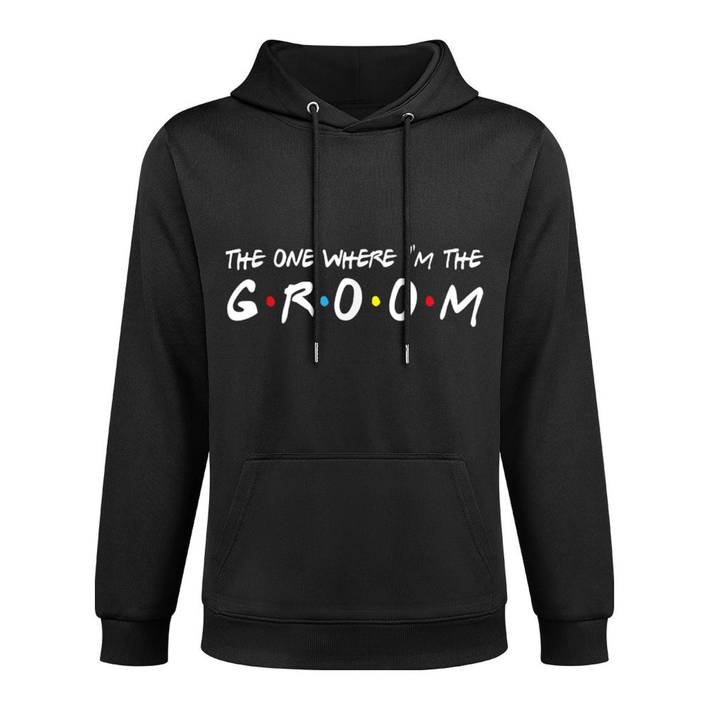 Im The Groom Bachelor Party Stag Groomsmen Getaway Wedding Cotton-Polyester Blend Hoodie