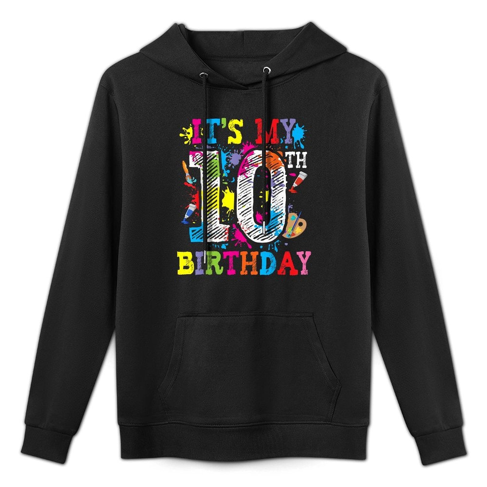 Its My 10th Birthday Painting Art Paint 10 Year Old Artist Shape Retention Hoodie