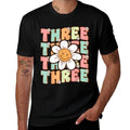 Cute Groovy 3rd Birthday Party Daisy Flower Three Year Old  Lightweight T-Shirt
