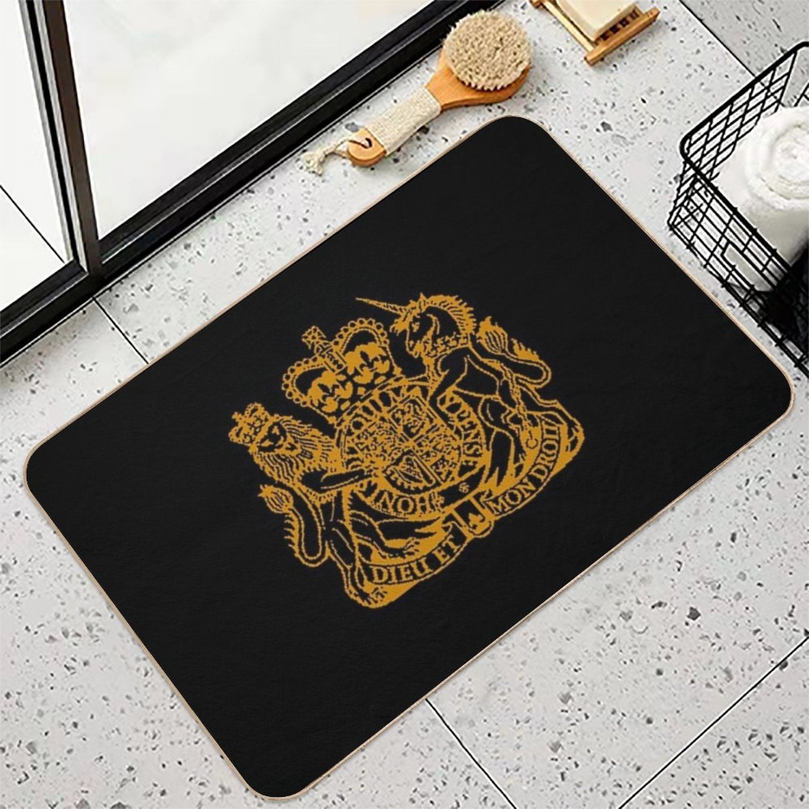 Elizabeth II Royal Coat of Arms Emblem  Odorless Bath Mat