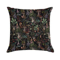 Vintage Mysterious Mushrooms Forest Botanical Botanical Night Garden Pattern NightGarden Soft Gift Ready Throw Pillow