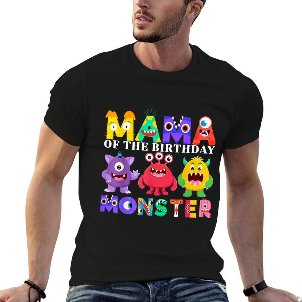 Mama Little Monster Kids 1st Birthday Party Family Monster  Breathable T-Shirt