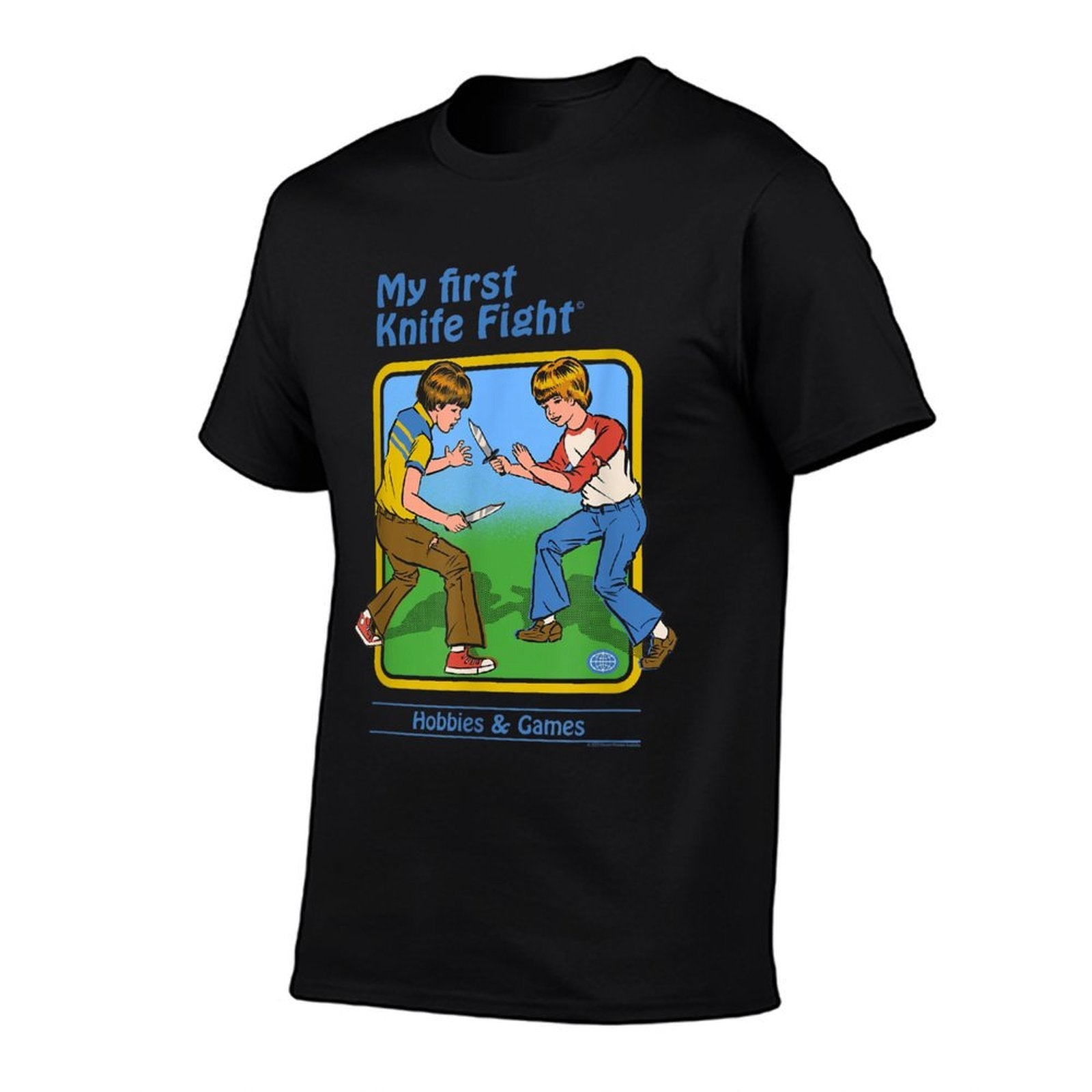 Steven Rhodes My First Knife Fight Retro Dark Humor  Quick-drying T-Shirt