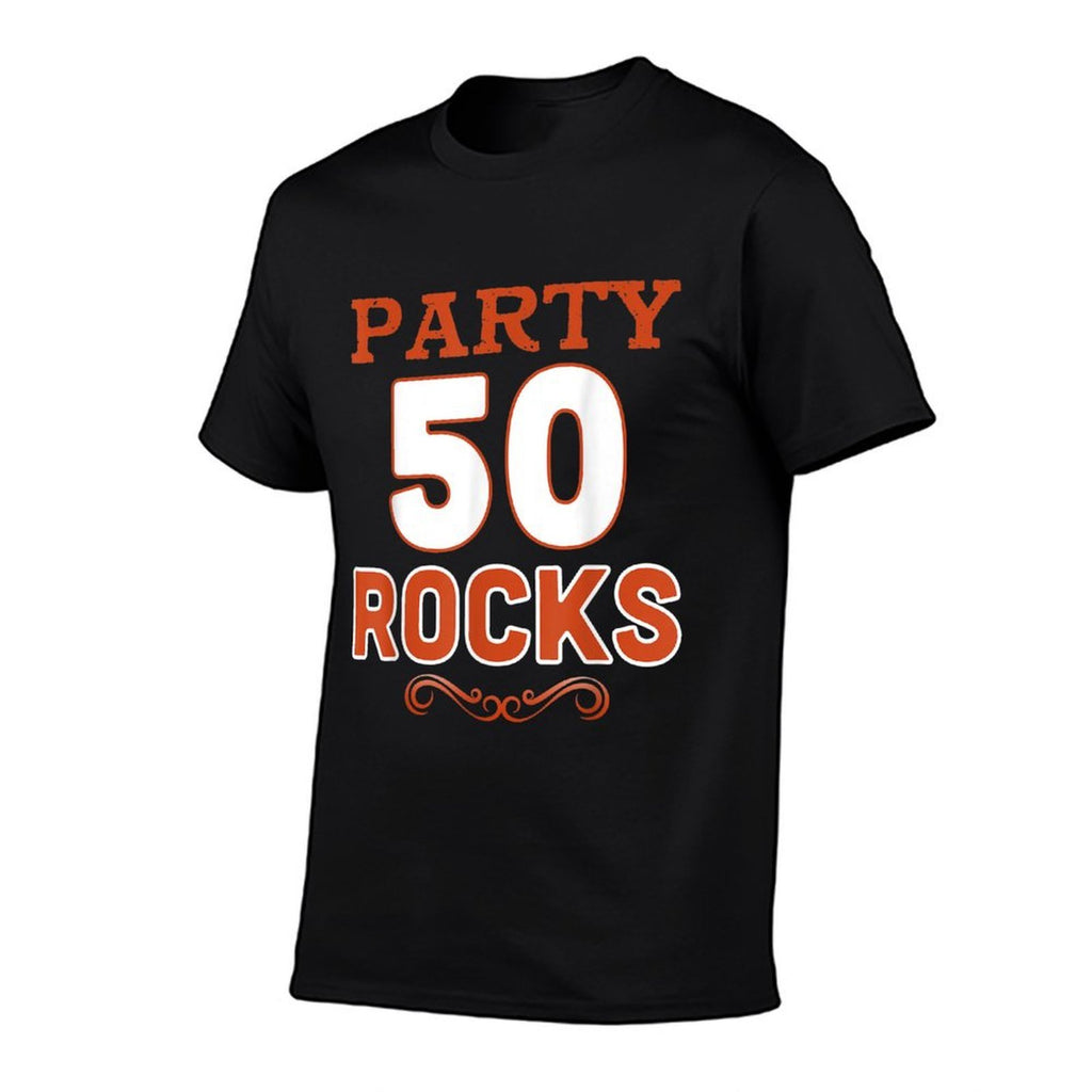 Funny Party 50th Rocks Birthday Gift For All  Wrinkle-resistant T-Shirt