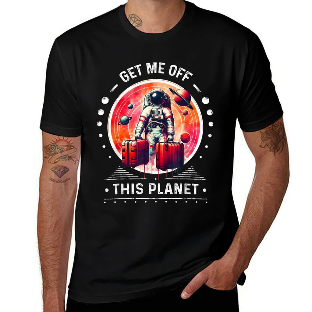 Get Me Off This Planet Sarcastic Astronaut Space Graphic  Lightweight T-Shirt
