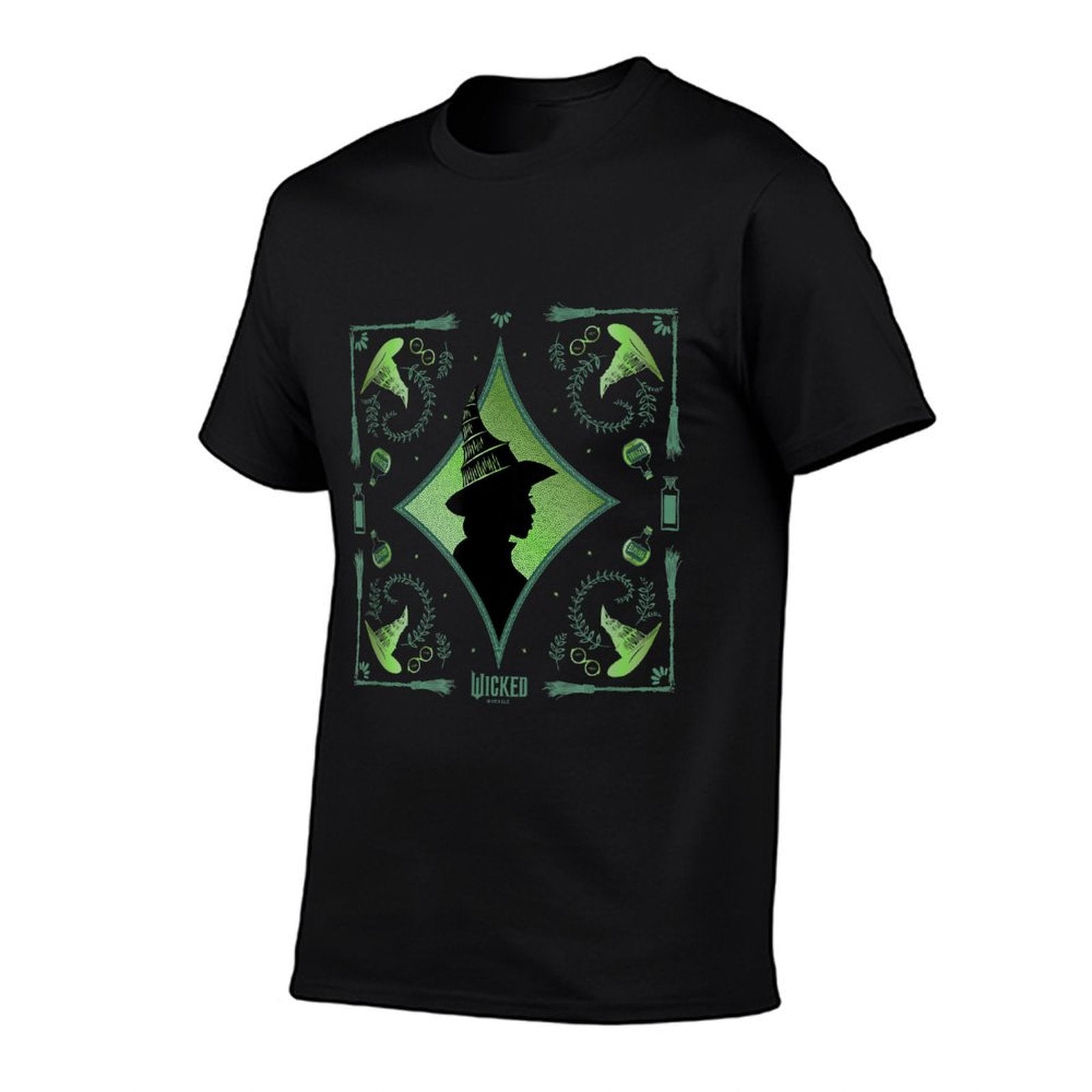 Wicked Elphaba Enchanted Brooms Silhouette  Easy-care T-Shirt