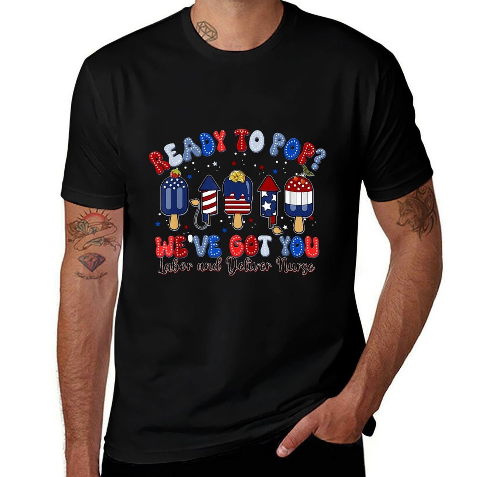 Summer Labor And Delivery Nurse 4th Of July Independence Day  Versatile T-Shirt