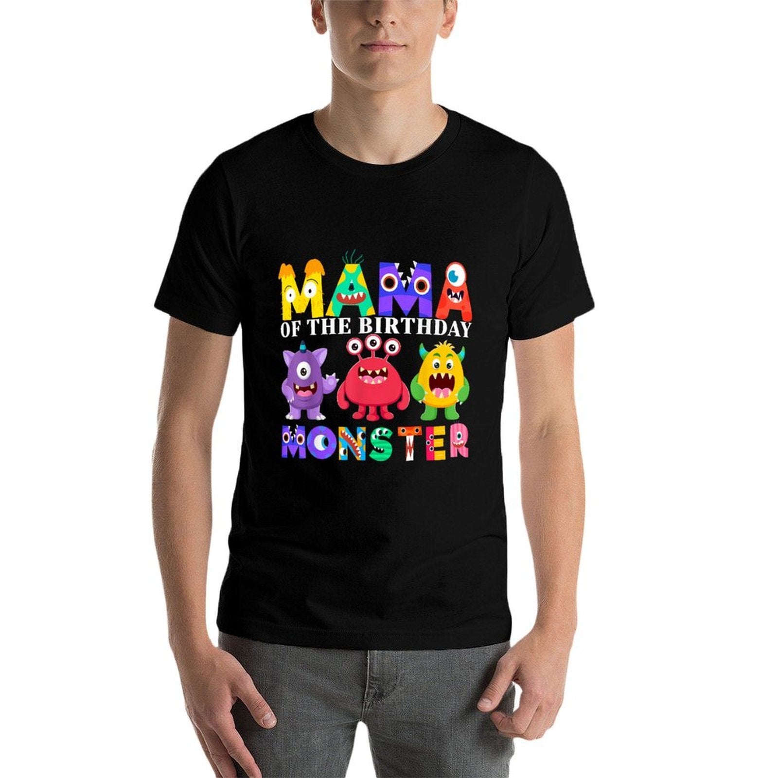 Mama Little Monster Kids 1st Birthday Party Family Monster  Breathable T-Shirt