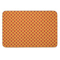 Orange Wave Gradient Retro Pattern  Eco-Friendly Bath Mat