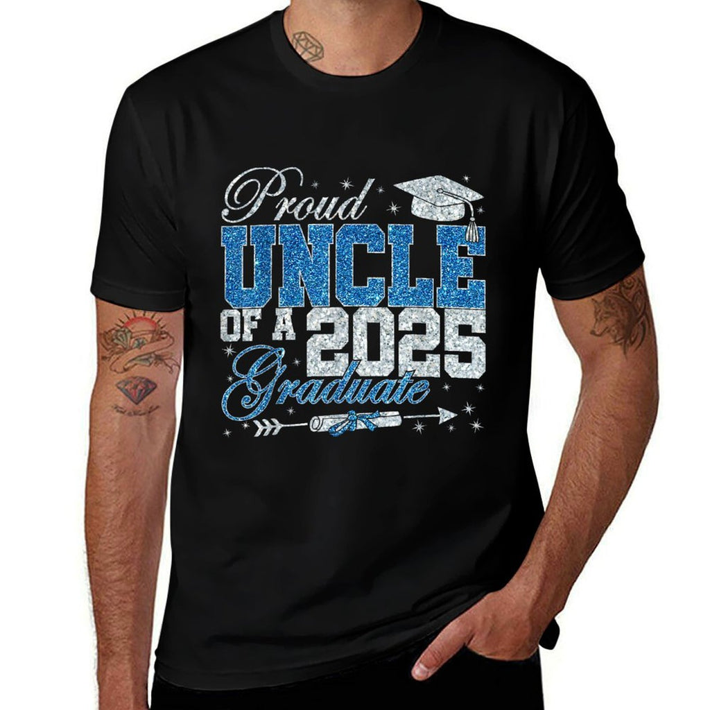 Funny Proud Uncle Of A 2025 Graduate Family Graduation  Versatile T-Shirt