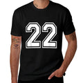 Number 22 Varsity Sports Team Jersey 22nd Birthday 22 Years  Cotton T-Shirt