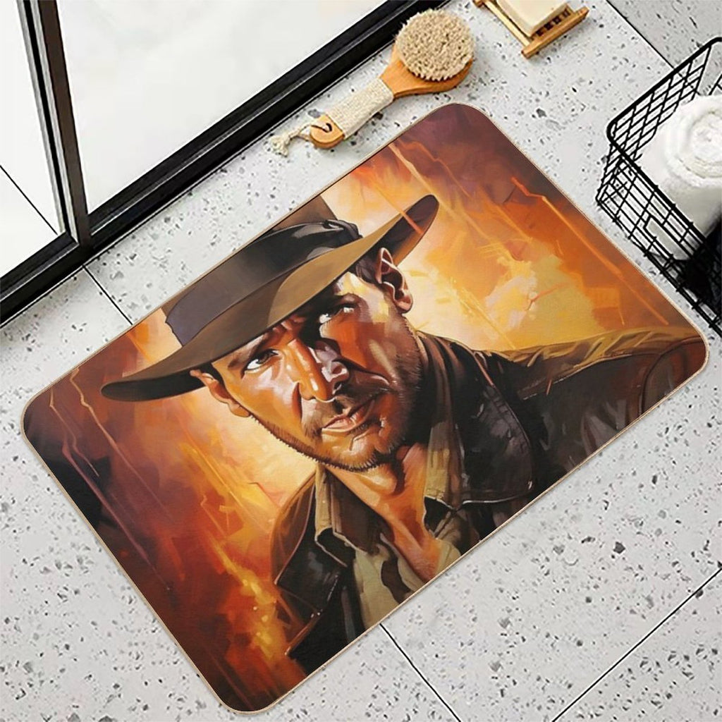 Indiana Jones Artwork  Easy To Clean Bath Mat