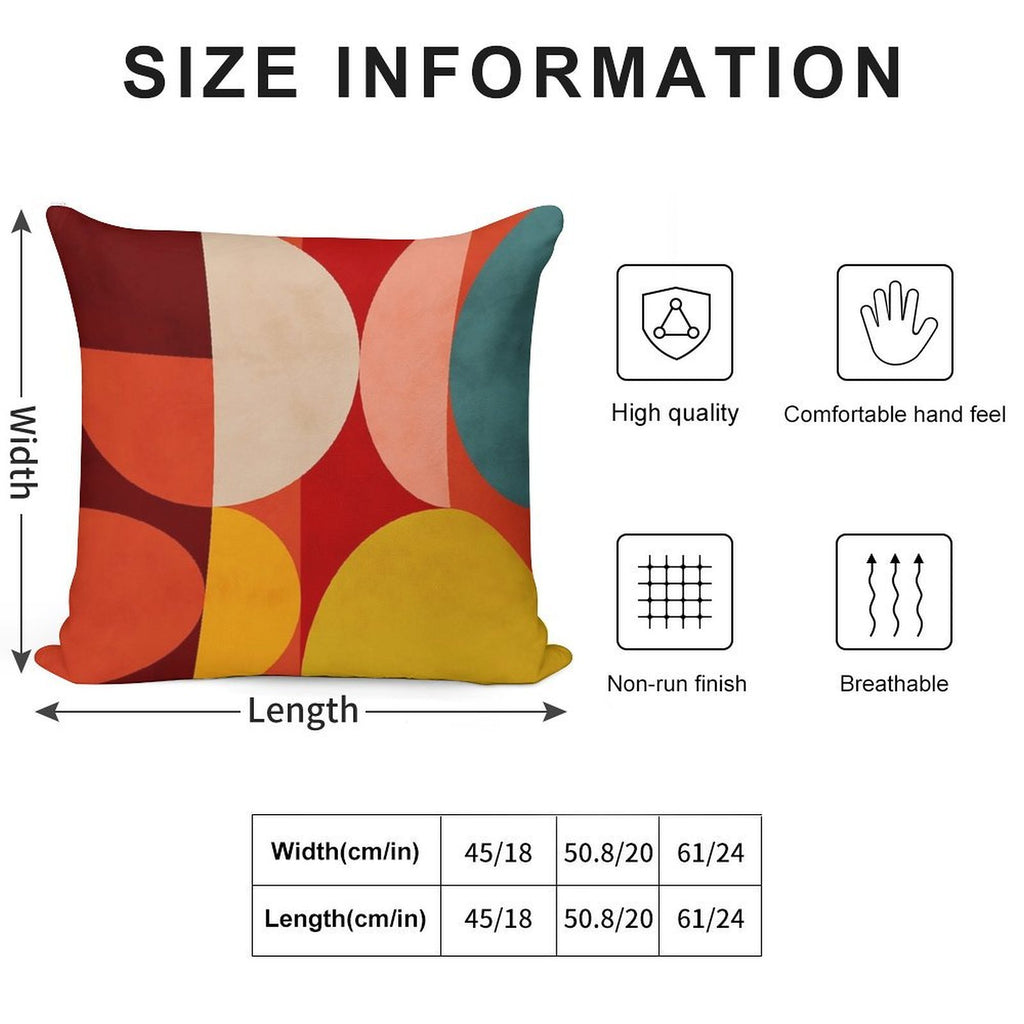 Mid Century 1 Soft Shrink-Resistant Throw Pillow