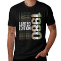 Limited Edition Vintage 1980 Retro Birthday  Summer-ready Fabric T-Shirt