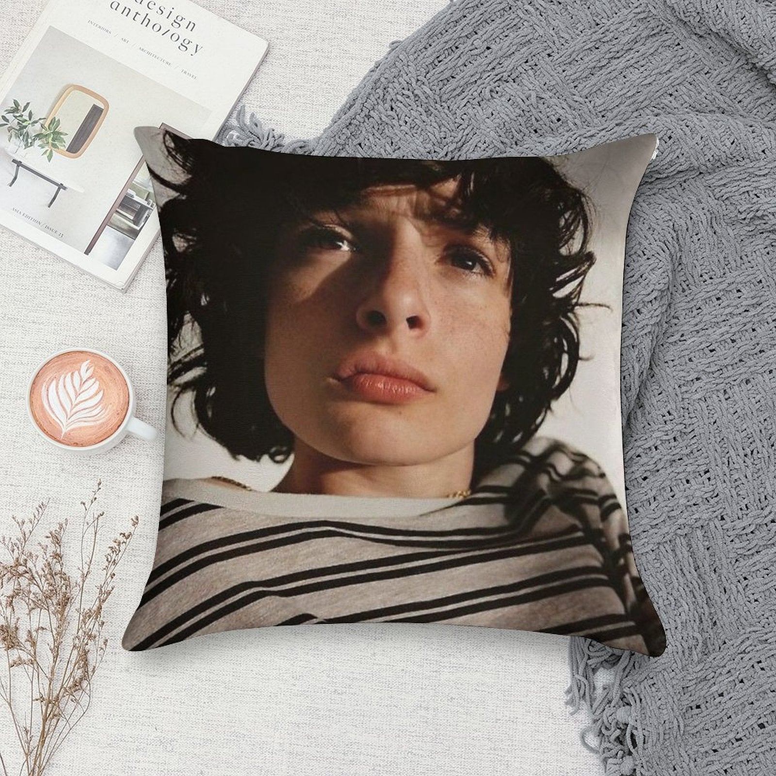 Finn Wolfhard Soft Gift Ready Throw Pillow