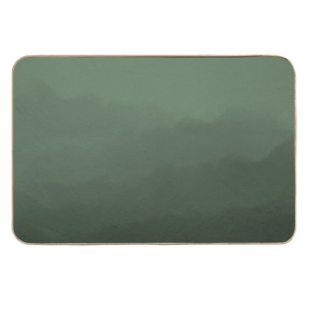 Sage Green Watercolor Ombre Pattern  Slip-Resistant Bath Mat
