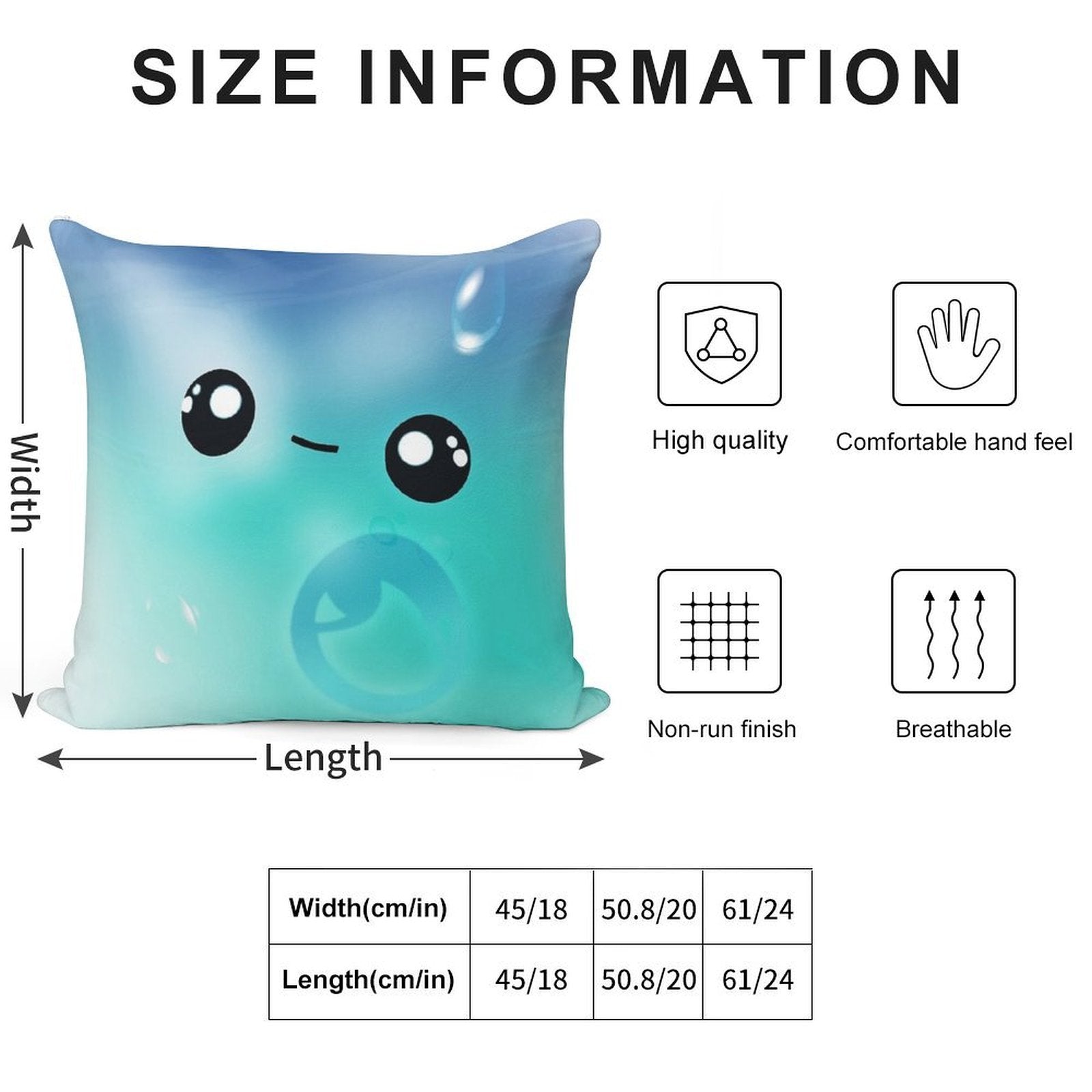 Water Sprite Plushy Soft Ultra-Soft Texture Throw Pillow