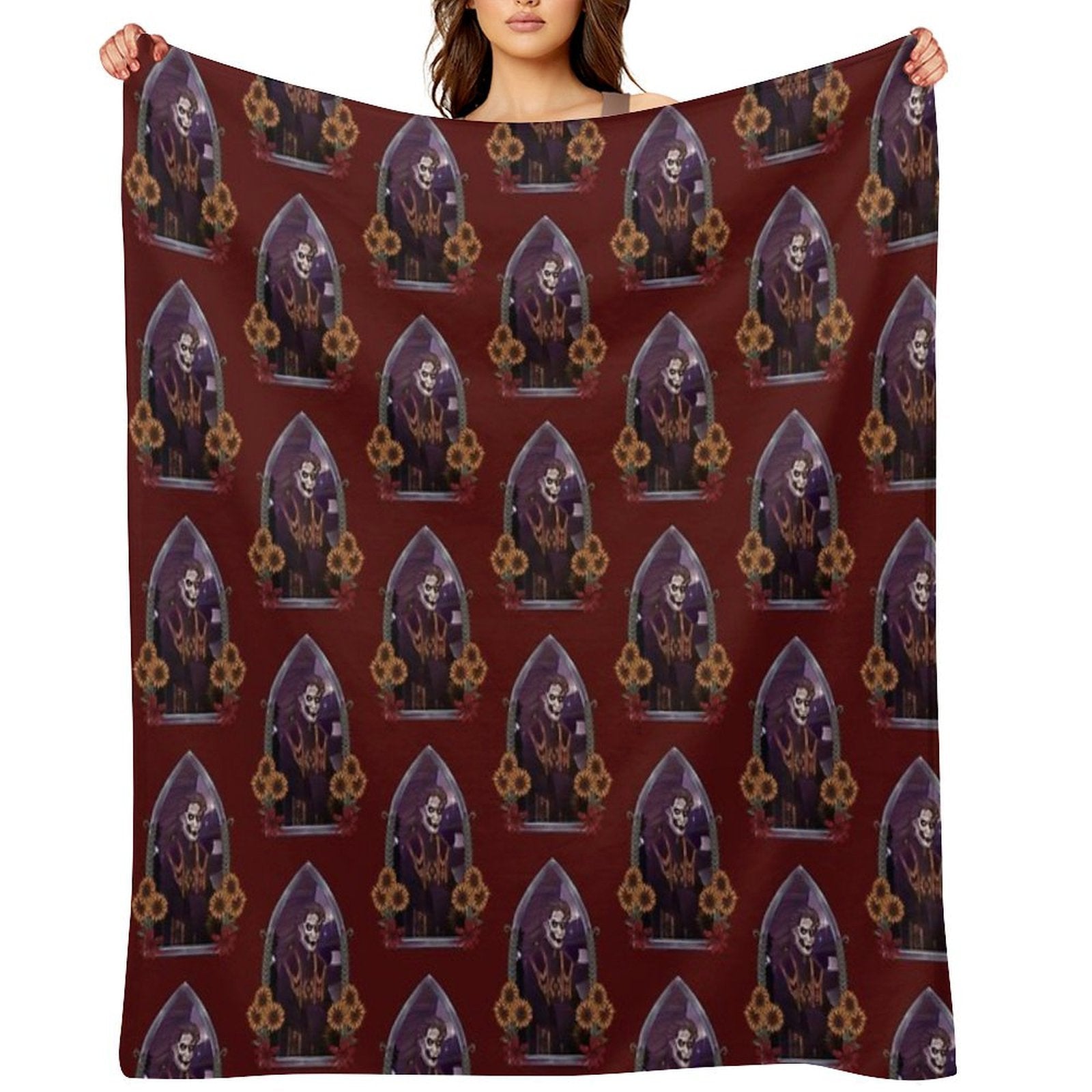 Copia Flowers Robe Window All-season Throw Blanket