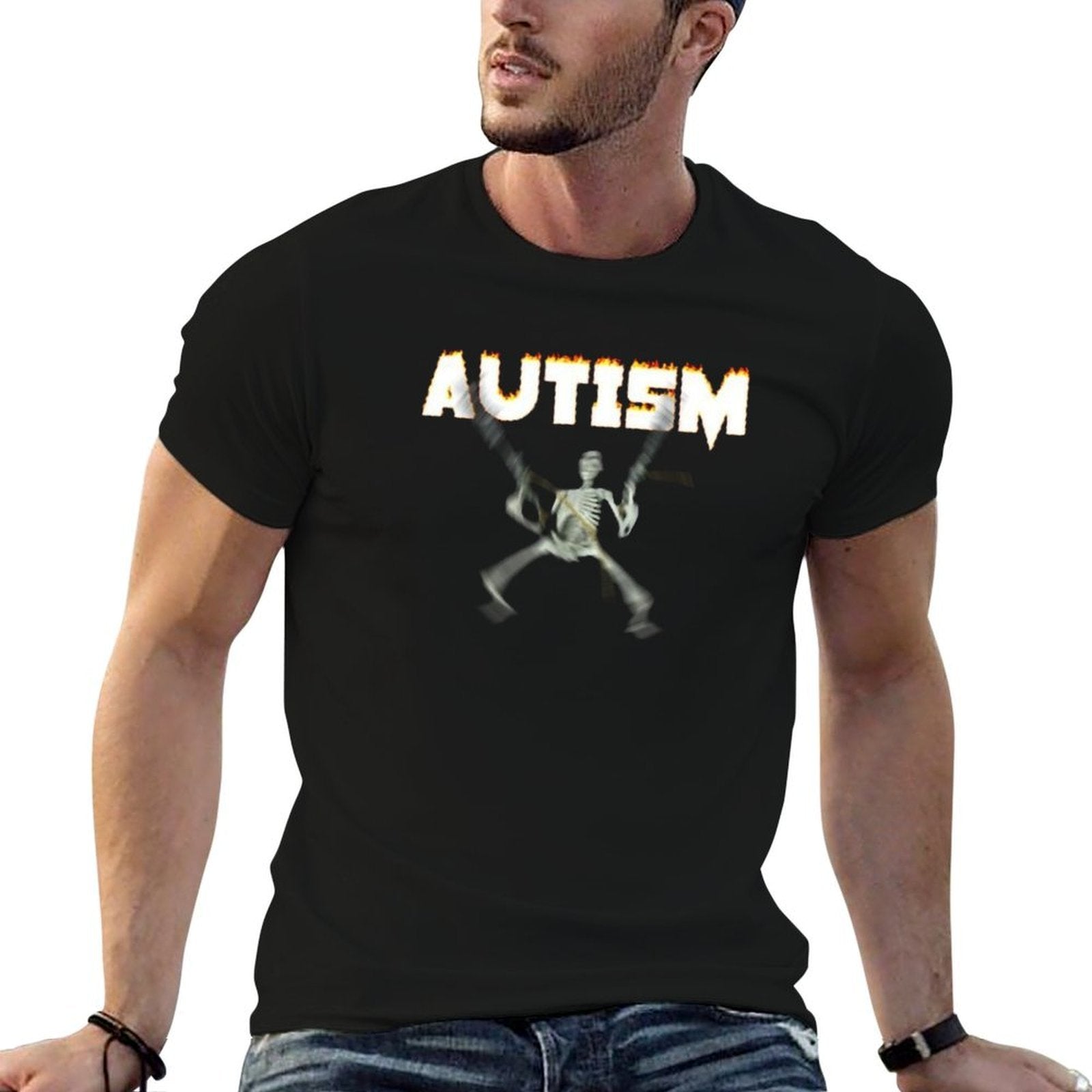 Autism Skeleton Meme  Durable T-Shirt