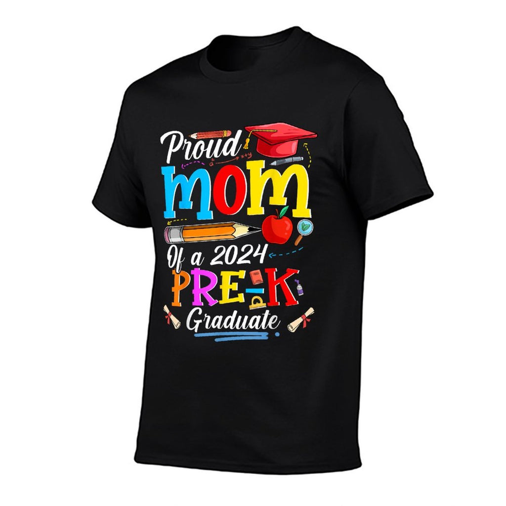 Proud Mom Of A 2024 Pre-K Graduate Funny Family Lover  Oversized Silhouette T-Shirt