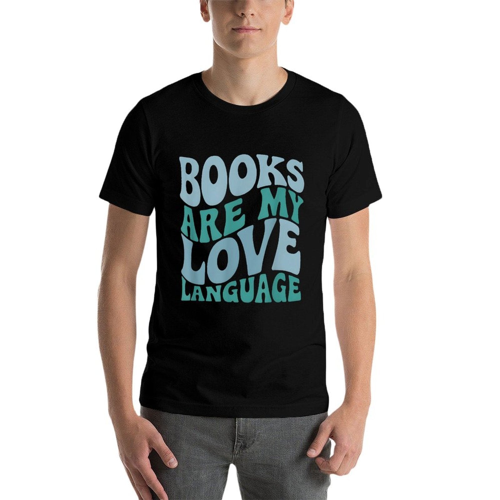 Books Are My Love Language Retro Book Quote Design  Soft T-Shirt