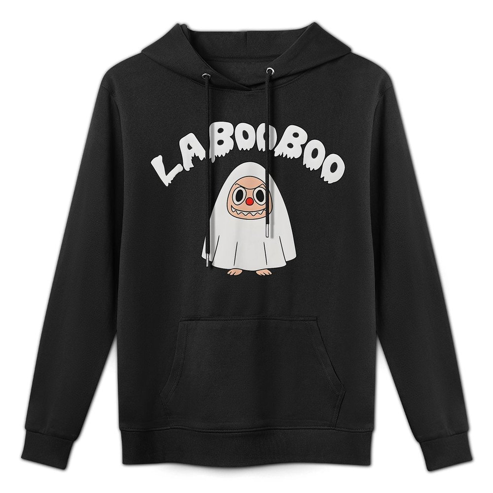 Cute Laboo Boo Ghost Halloween for Adults And Kids Adjustable Hood Hoodie