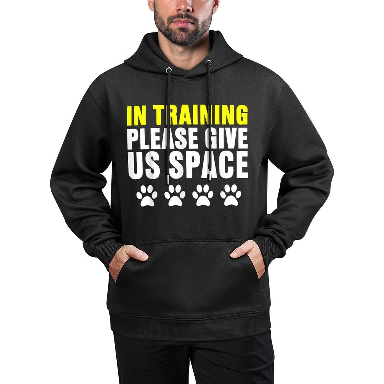 In Training Please Give Us Space Dog Reactive Dog Trainers Relaxed Fit Hoodie