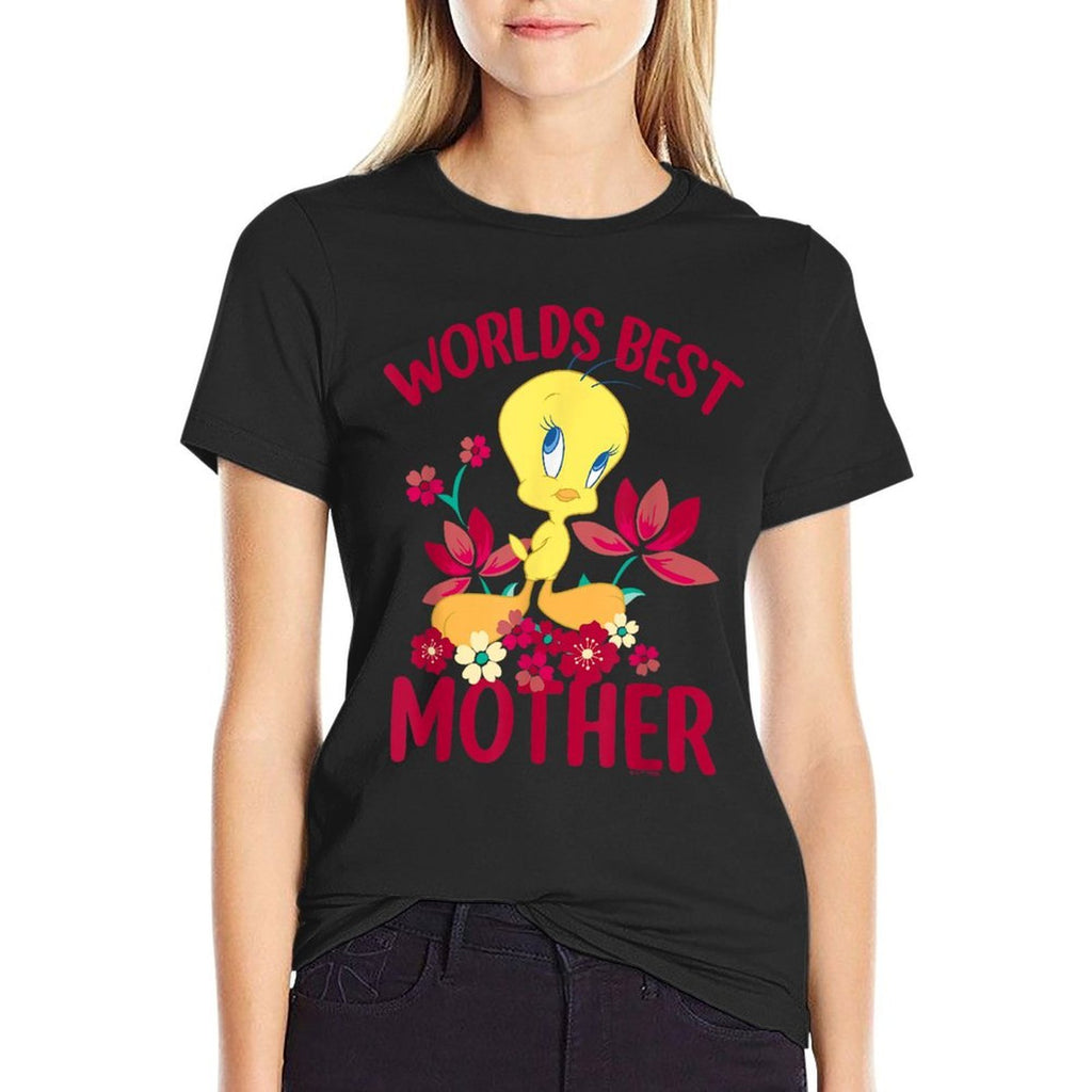 Looney Tunes Mother's Day Tweety Worlds Best Mom  Durable T-Shirt