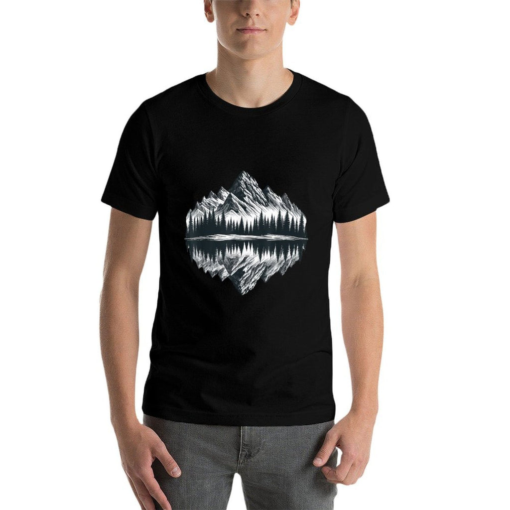 Mountain Landscape Reflection Forest Outdoor Wildlife  Odor-resistant T-Shirt