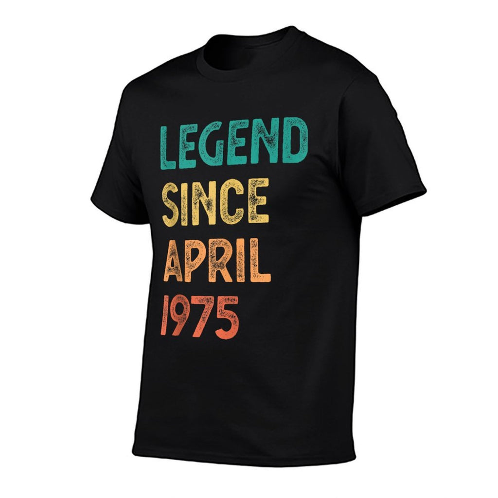 50th Birthday Men Women Legend Since April 1975  Oversized Silhouette T-Shirt