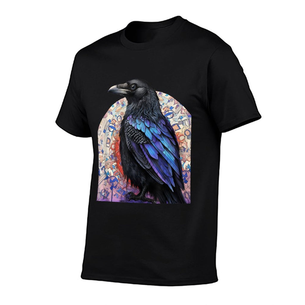 Crow And Raven Bird Lovers Mandala Style Design For Birders  Moisture-wicking T-Shirt