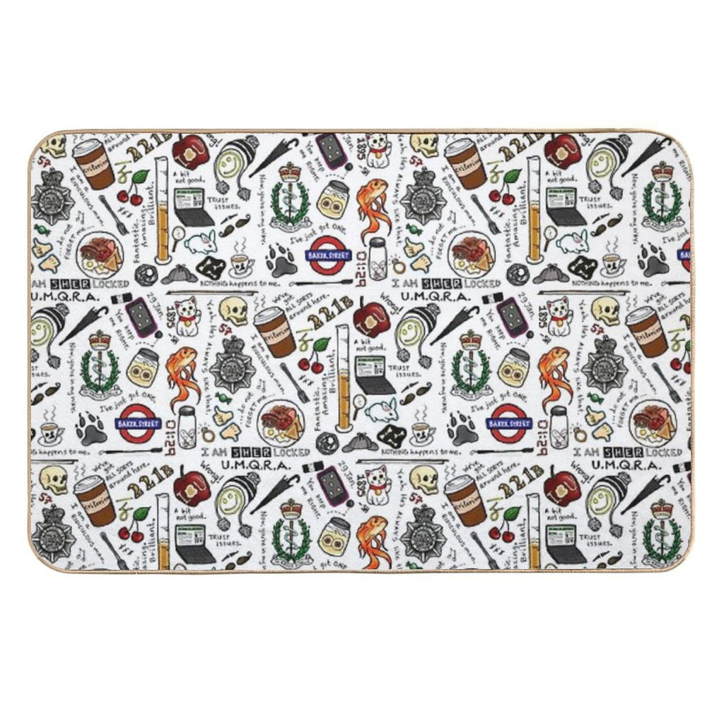 Sherlock Collage (color)  Toxin-Free Bath Mat