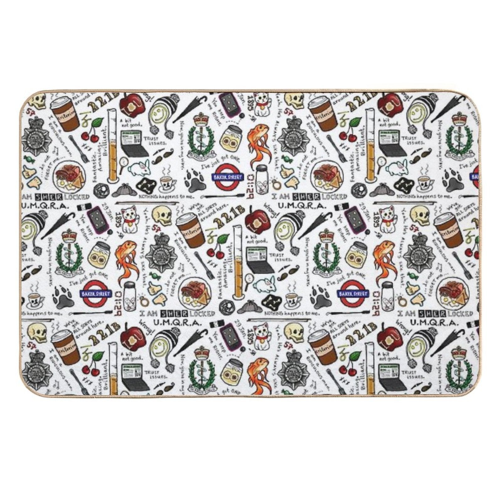 Sherlock Collage (color)  Toxin-Free Bath Mat